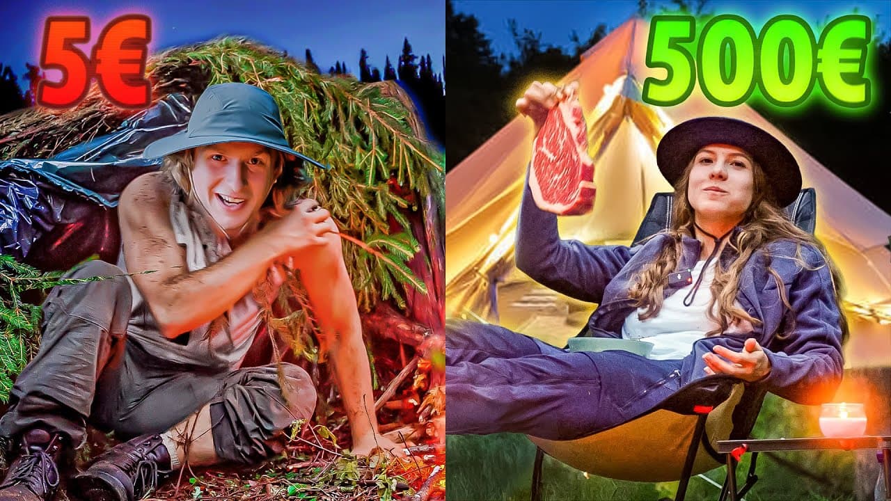 5€ vs 50€ vs 500€ Metsas Ellujäämine